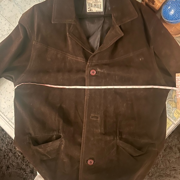 Vintage mid-90’s Florentine suede car coat in chocolate. - Picture 5 of 11